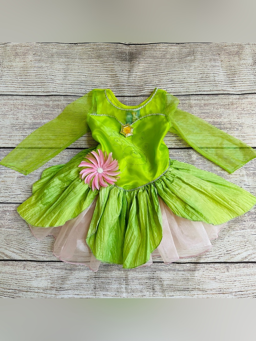 Disney Store Tinker Bell Green Fairy Dress Up Costume Girl’s Sz XXS 2T 3T